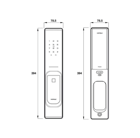 Khóa điện tử PP8100 (Không bao gồm Pin) (912.20.261)