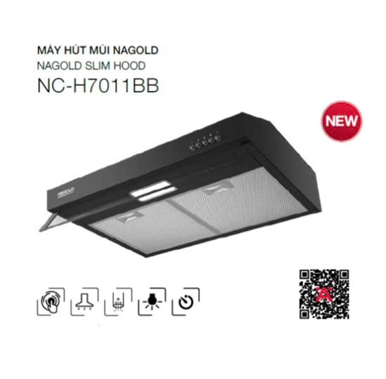MÁY HÚT MÙI NAGOLD HAFELE NC-H7011BB 538.80.084