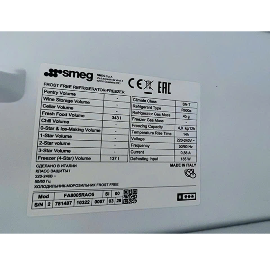 TỦ LẠNH SMEG ( Ý ) FA8005RAO5 (535.14.584)