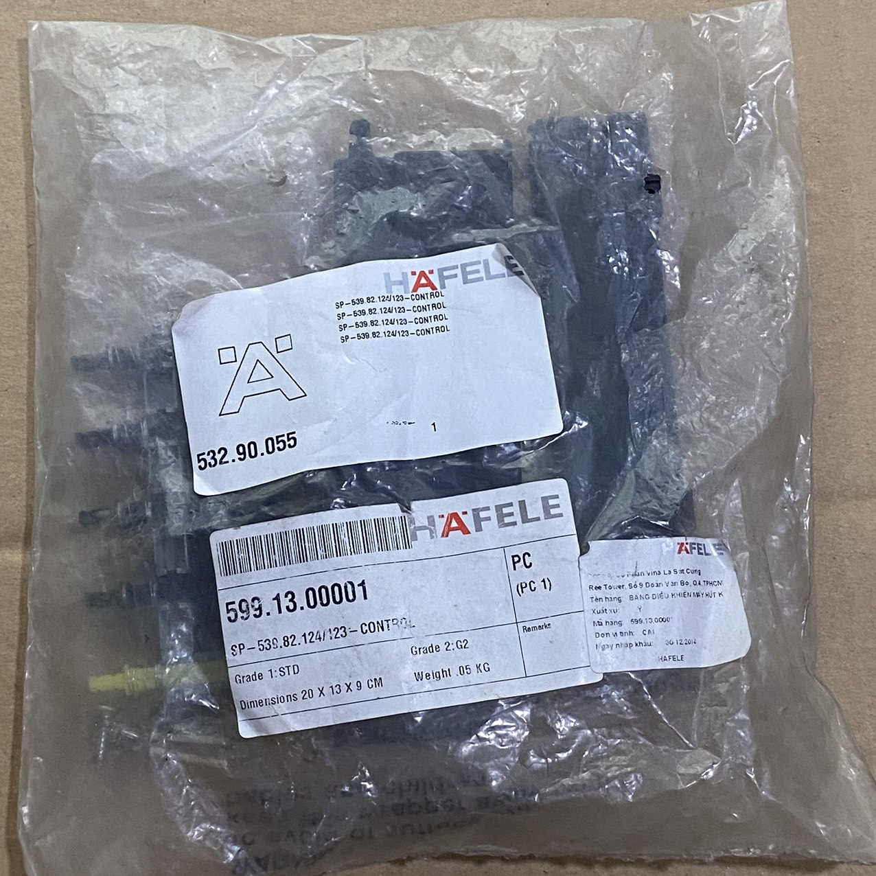 ĐIỂU KHIỂN MÁY HÚT MÙI HAFELE 539.82.124/123(532.90.055)