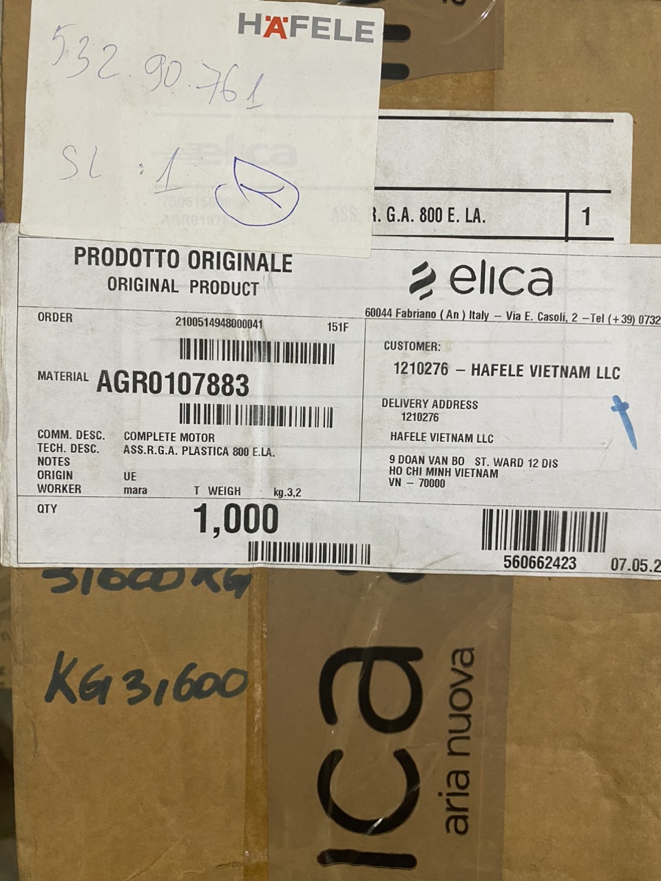 MOTOR MÁY HÚT MÙI 532.90.761