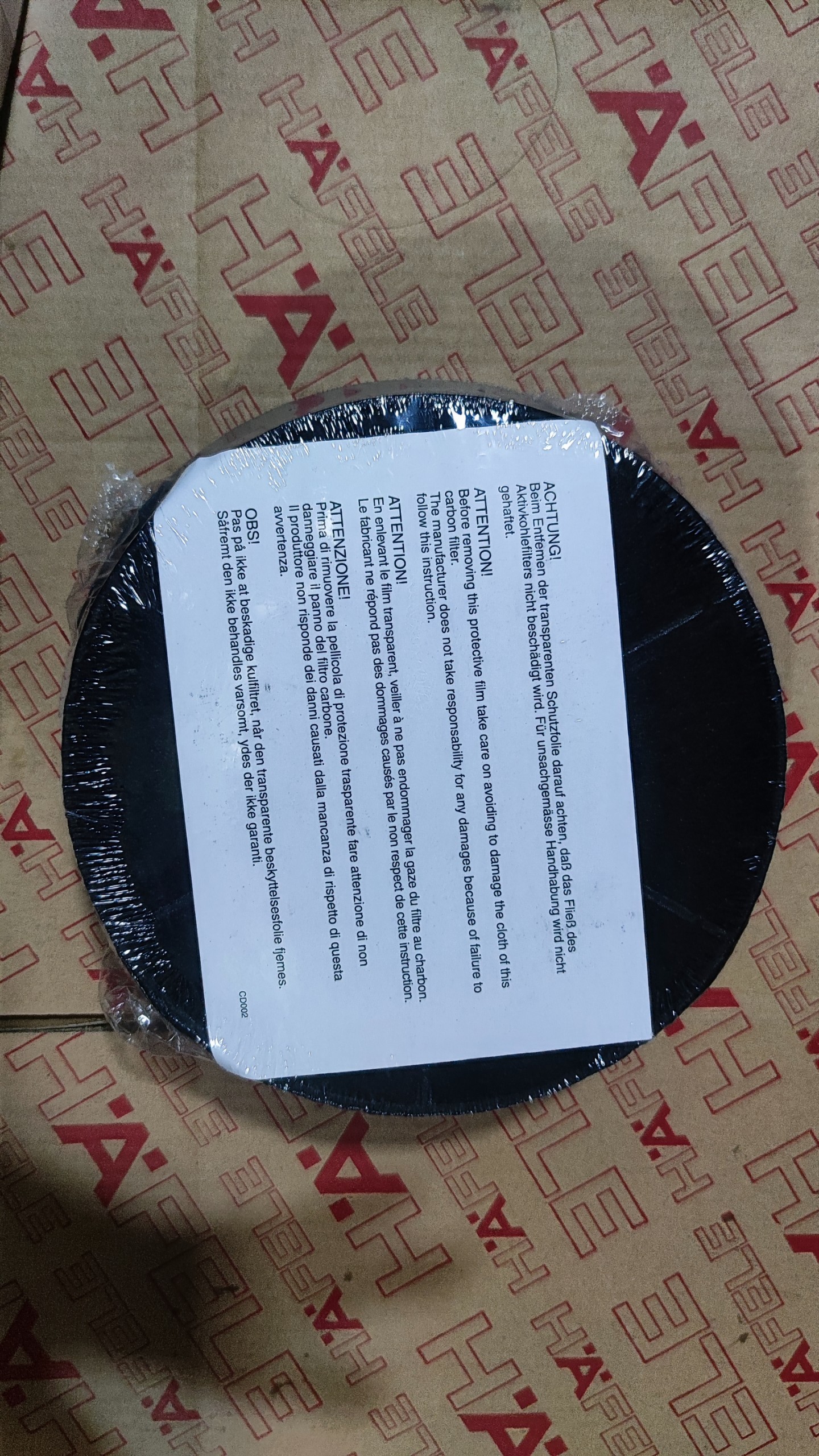 VỈ THAN HOÁT TÍNH CHO MÁY HÚT MÙI HAFELE 536.84.903